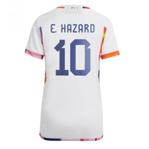 Maillot de foot Belgique Eden Hazard #10 Extérieur Femmes Monde 2022 Manches Courte